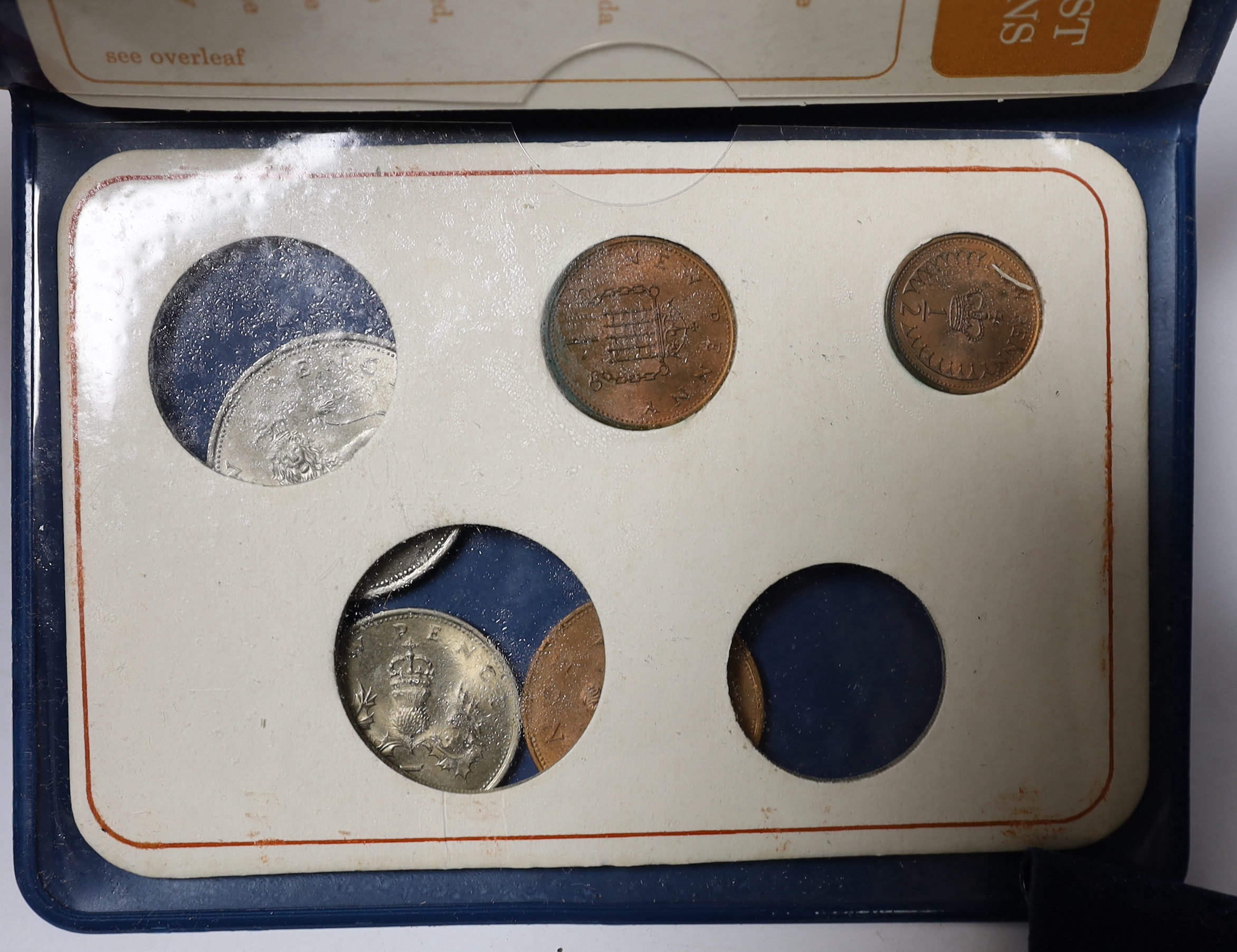A group of assorted coins including half crowns, five shillings etc